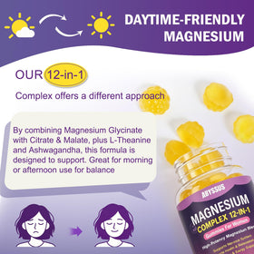 ABYSSUS Gummies Complex Magnésium 12-en-1, dosage par portion