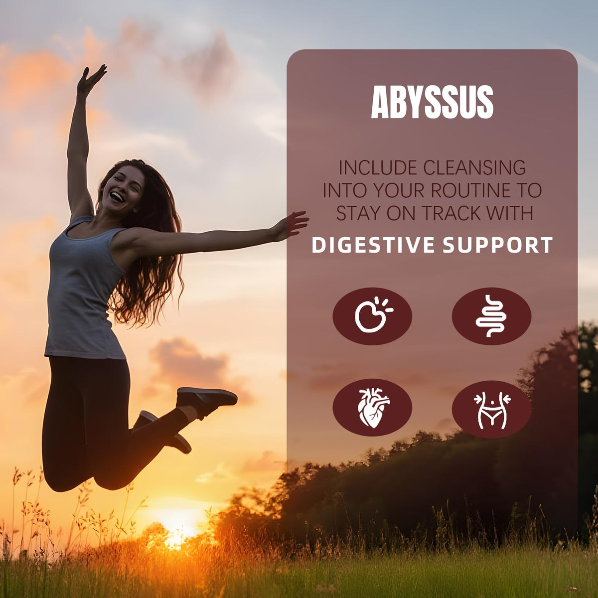 ABYSSUS Gummies de Psyllium 1500mg, gummies en gros plan sur fond blanc