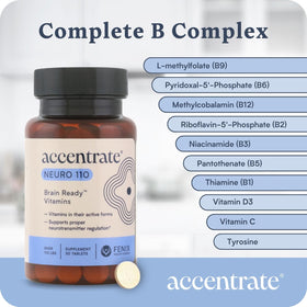 Accentrate Neuro B-Complex Methylé, avec d'autres suppléments