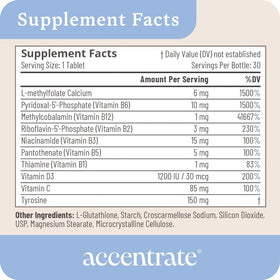 Accentrate Neuro B-Complex Methylé, vue en environnement naturel