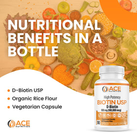 ACE NUTRITION Biotine Haute Puissance 100mg vue de côté