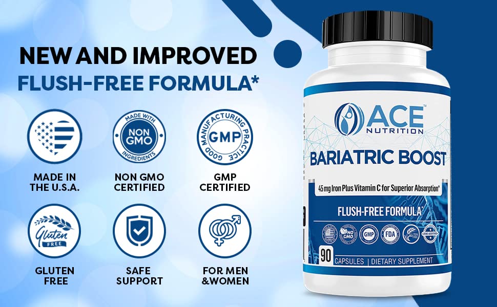 ACE NUTRITION Multivitamine Bariatric 90 Capsules côté