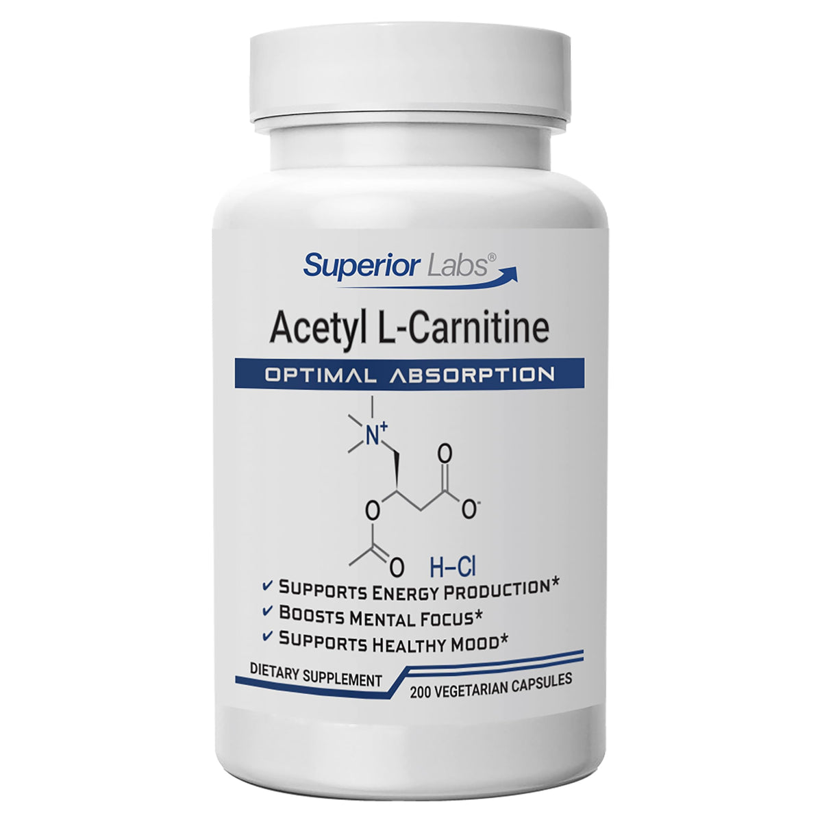Acetyl L-Carnitine 500 mg quality Labs 200 capsules végétales