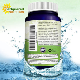 Acétyl L-Carnitine aSquared Nutrition avec un verre d'eau