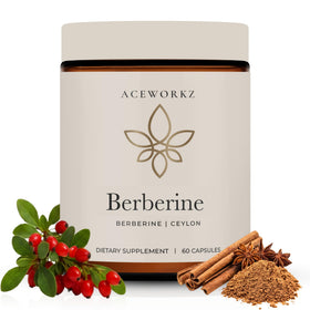 ACEWORKZ Berberine HCL 1200mg capsules packaging front view