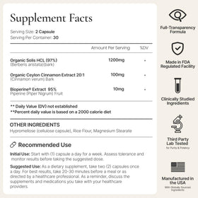 ACEWORKZ Berberine HCL 1200mg capsules with ingredients laid out