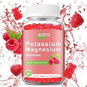 ACEYO gummies Potassium Magnésium 300 mg vue avant avec emballage