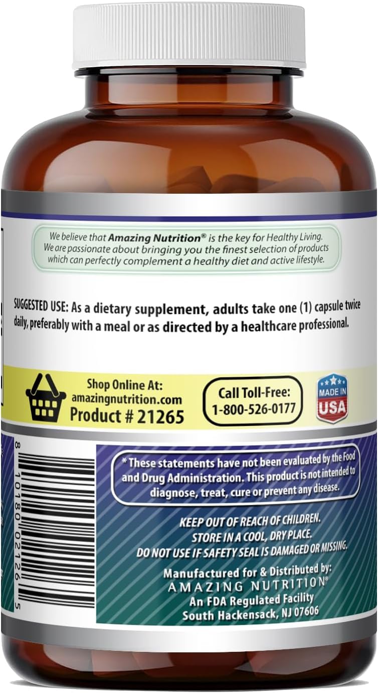 Acide Alpha Lipoïque 600 Mg Amazing Nutrition - étiquette détaillée