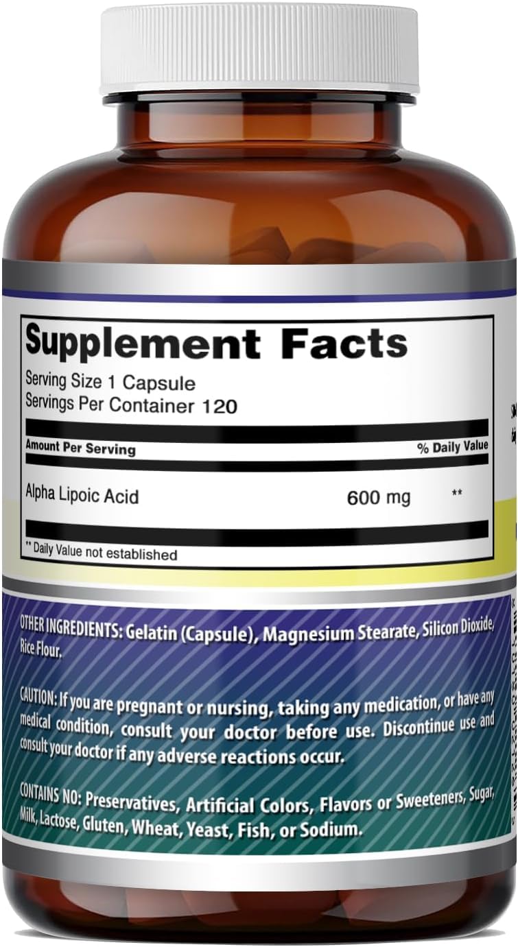 Acide Alpha Lipoïque 600 Mg Amazing Nutrition - taille des capsules comparée à une pièce