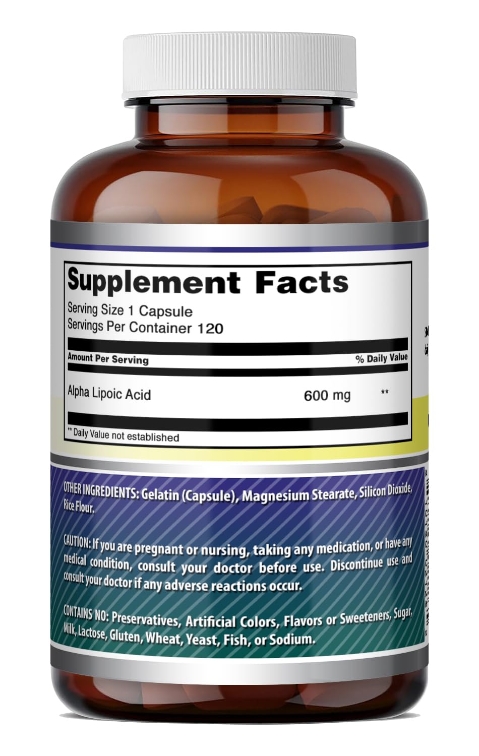 Acide Alpha Lipoïque Amazing Nutrition, présentation des capsules