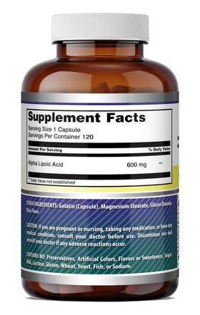 Acide Alpha Lipoïque Amazing Nutrition, présentation des capsules