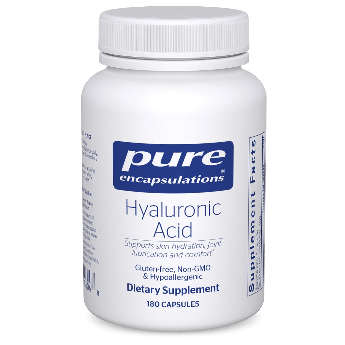 Acide Hyaluronique Pure Encapsulations 180 capsules vue avant