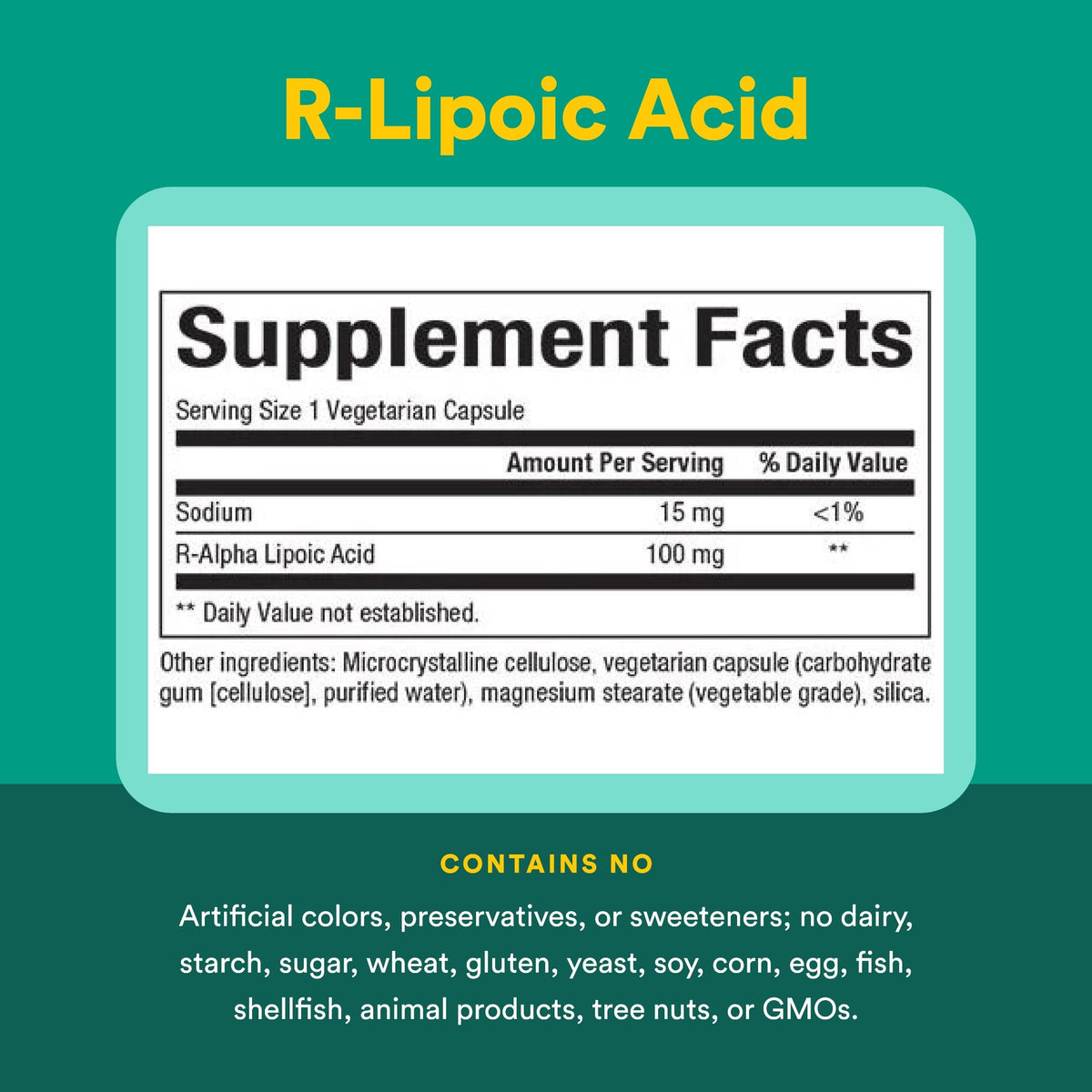 Acide R-Lipoïque Natural Factors avec échantillon d'une capsule