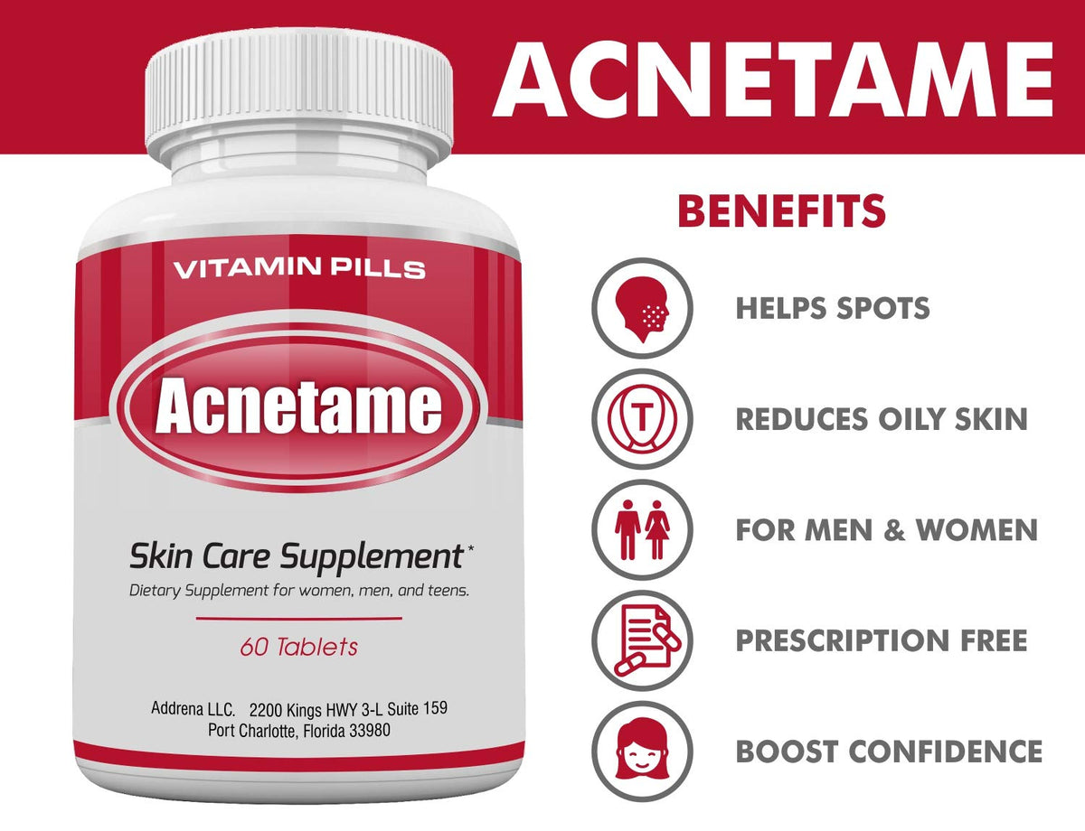 Acnetame pilules avec des accessoires de santé
