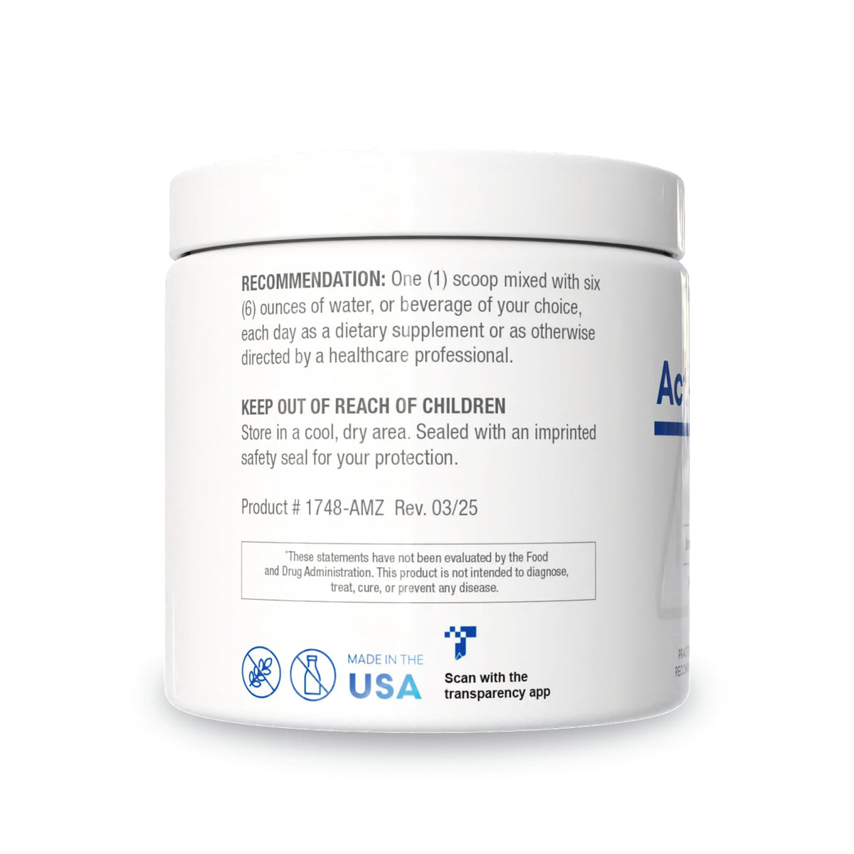 Acti-Mag Plus™ en emballage, 7oz de poudre
