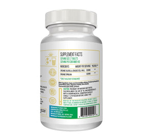 ACTIF Chlorella et Spiruline 500mg à côté d'un verre d'eau