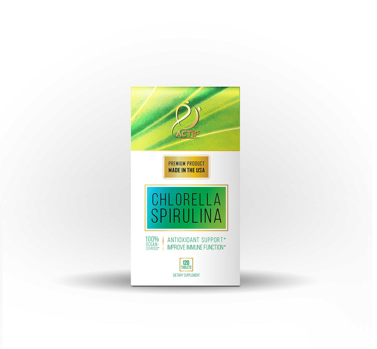 ACTIF Chlorella et Spiruline 500mg avec des légumes