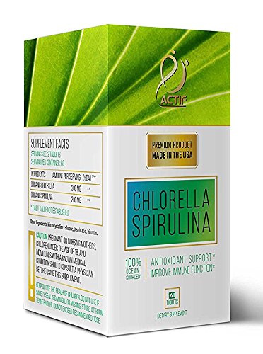 ACTIF Chlorella et Spiruline 500mg ingrédients bio