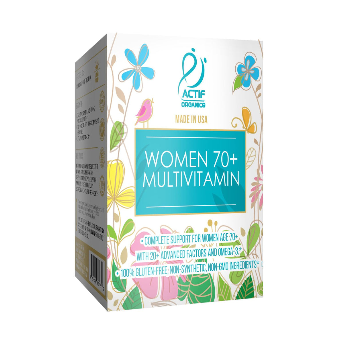 ACTIF Multivitamines Bio 70+ pour femmes, style de vie actif