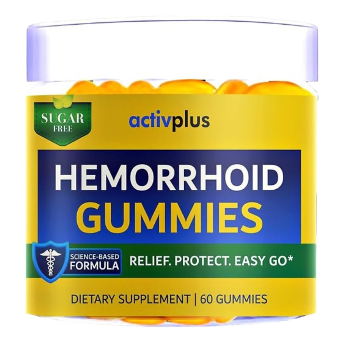 ACTIV PLUS 60 Gummies Végétales au Citron, vue de face
