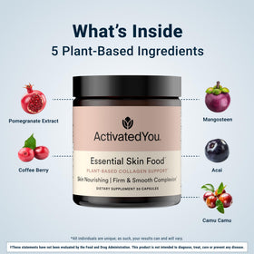 ACTIVATEDYOU Complément Alimentaire Collagène Végétal capsules sur fond blanc