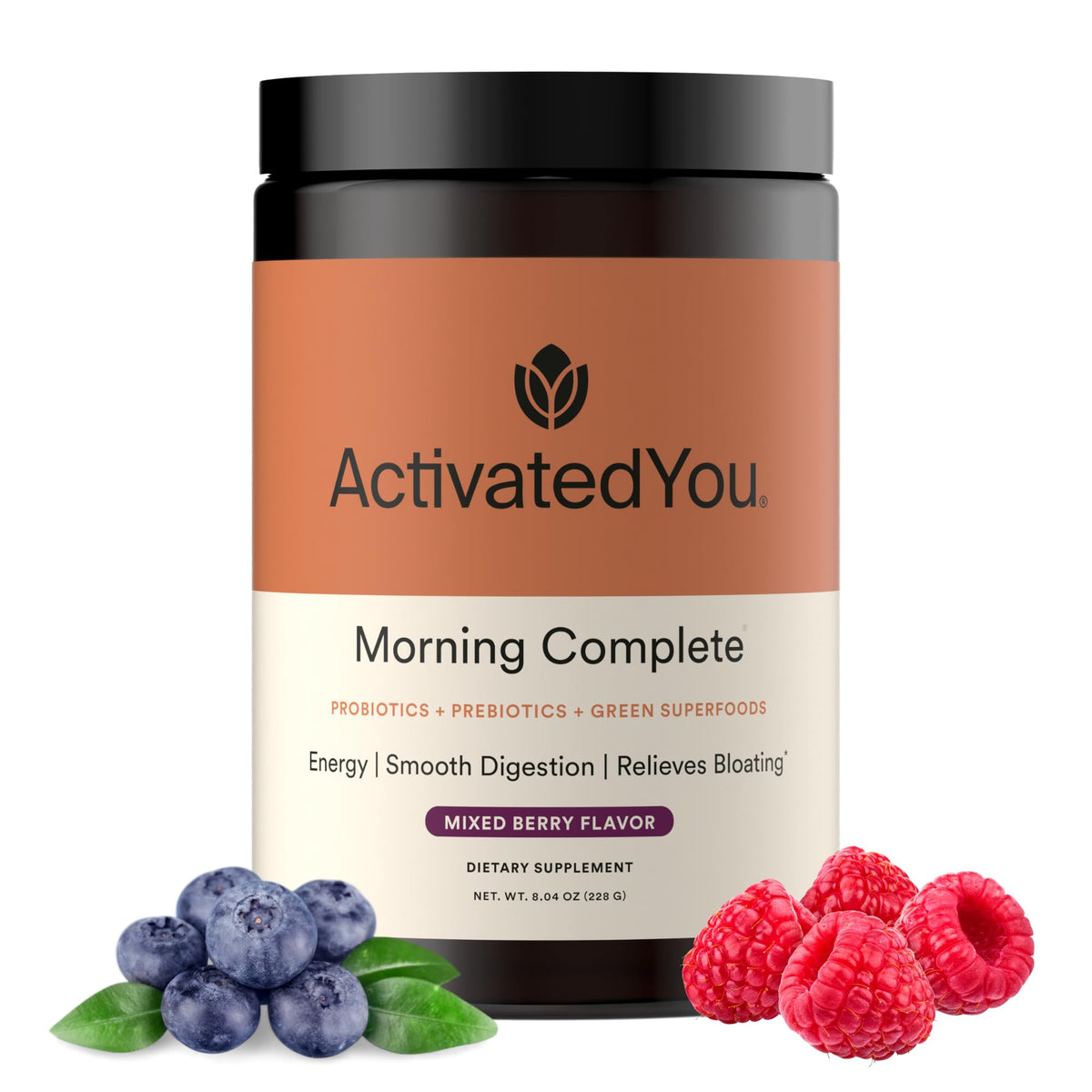 ACTIVATEDYOU Morning Complete Poudre de Super-aliments 304g vue de face