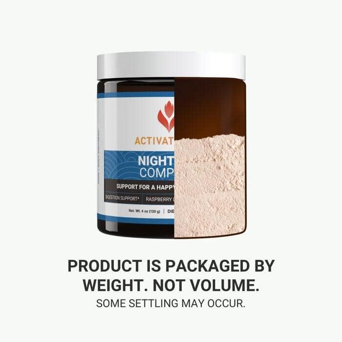 ACTIVATEDYOU Nighttime Complete Boisson Bien-Être 191g ingrédients sur l'étiquette