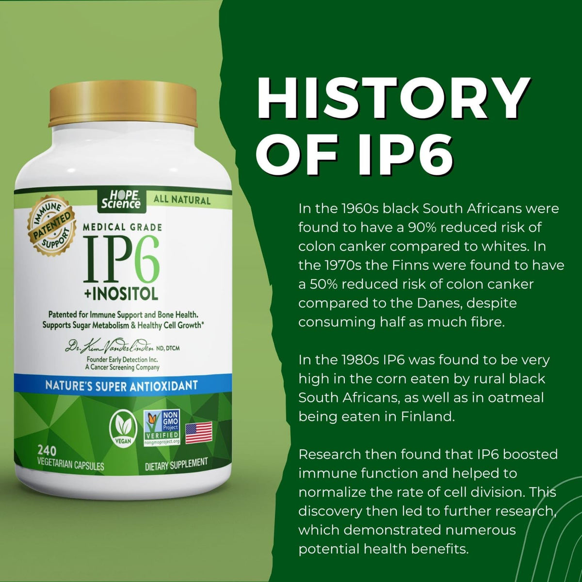 ACTIVE AGAIN IP6 Inositol - flacon avec capsules ouvertes