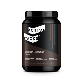 Active Stacks Poudre de Protéine Peptides de Collagène Chocolat 1102g vue avant