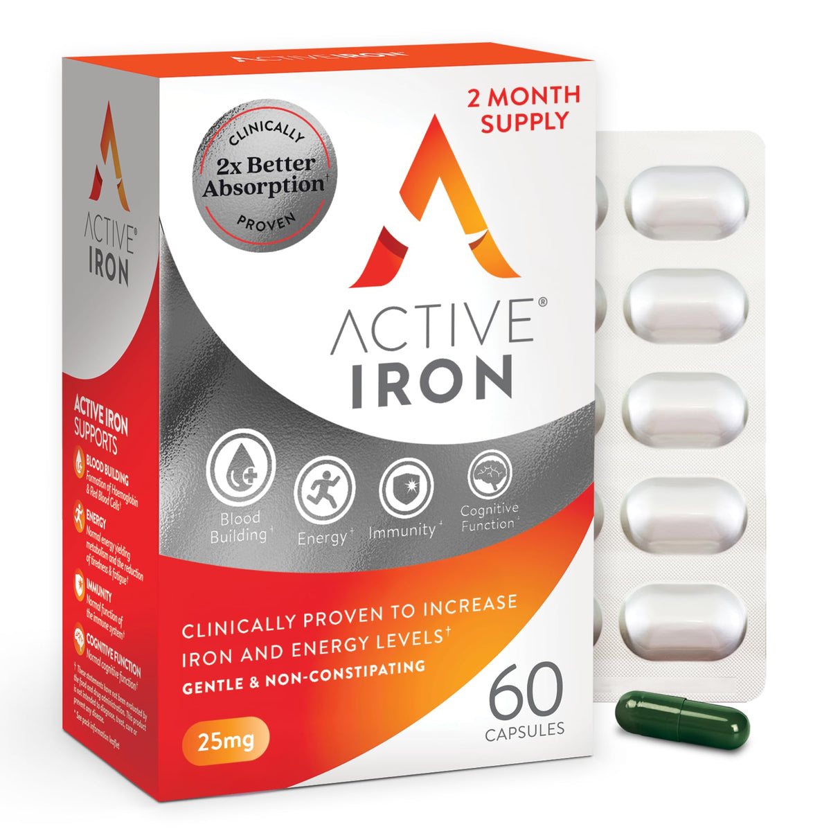 ACTIVEIRON Complément Alimentaire Fer 25mg emballage avant