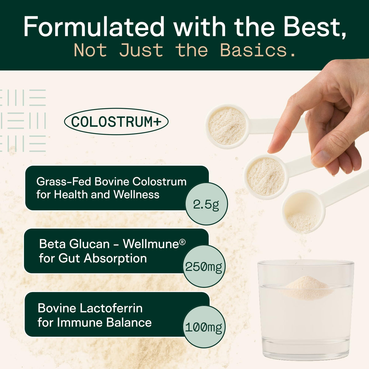 ADAPT NATURALS Colostrum 2500mg avec mesure incluse