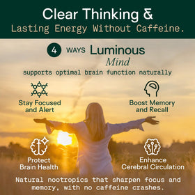 ADAPT NATURALS Luminous Mind boîte ouverte avec capsules