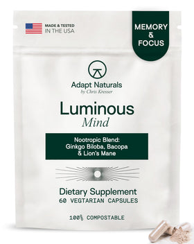 ADAPT NATURALS Luminous Mind complément alimentaire 30 jours vue de face