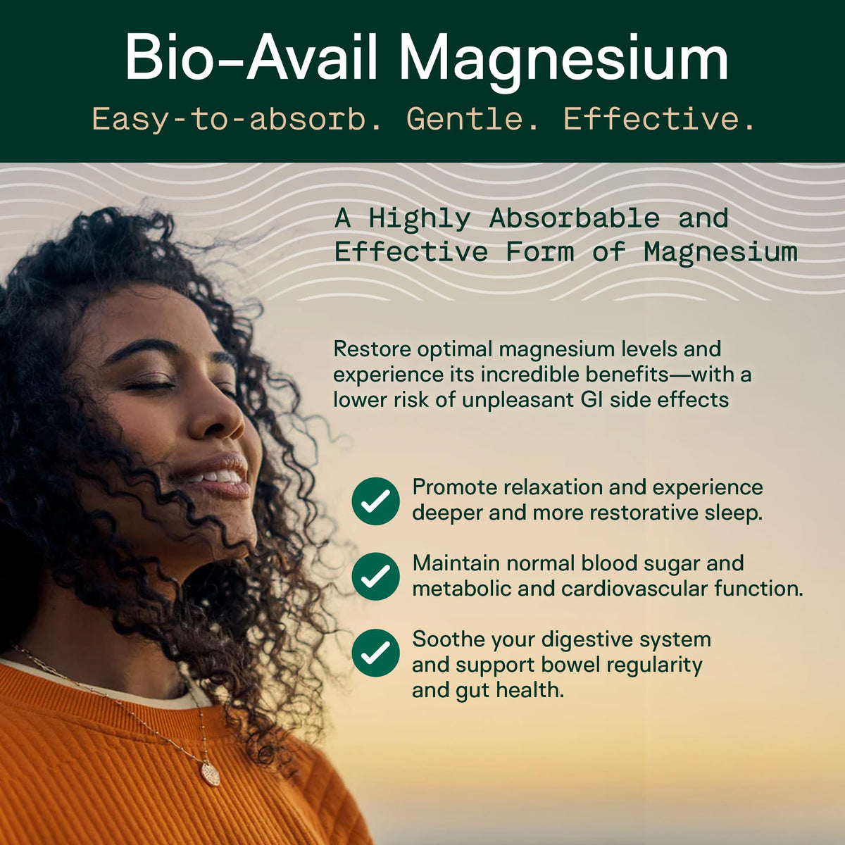 ADAPT NATURALS Magnésium Glycinate capsules sur fond blanc