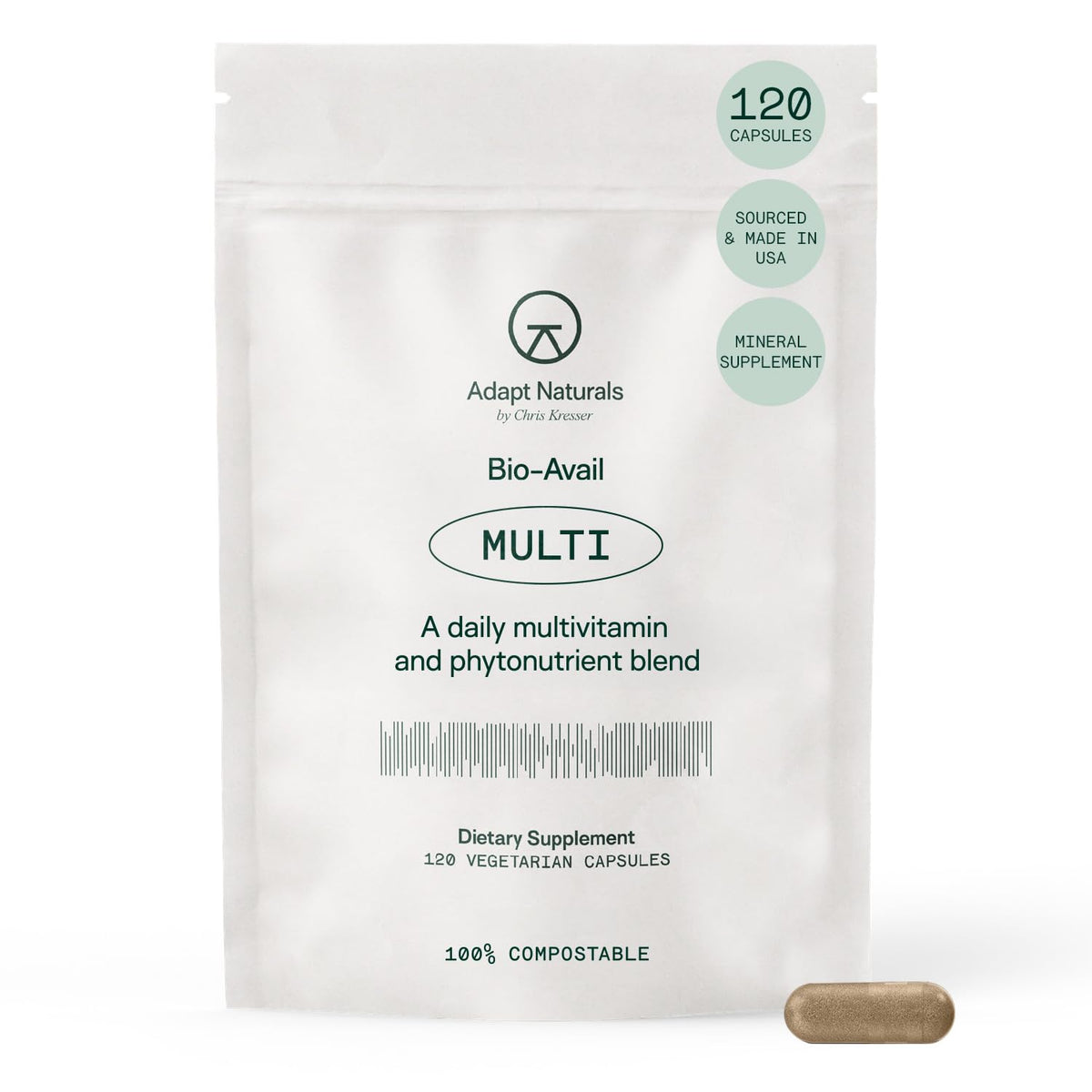 ADAPT NATURALS Multivitamines Bio-Disponibles 141g vue avant