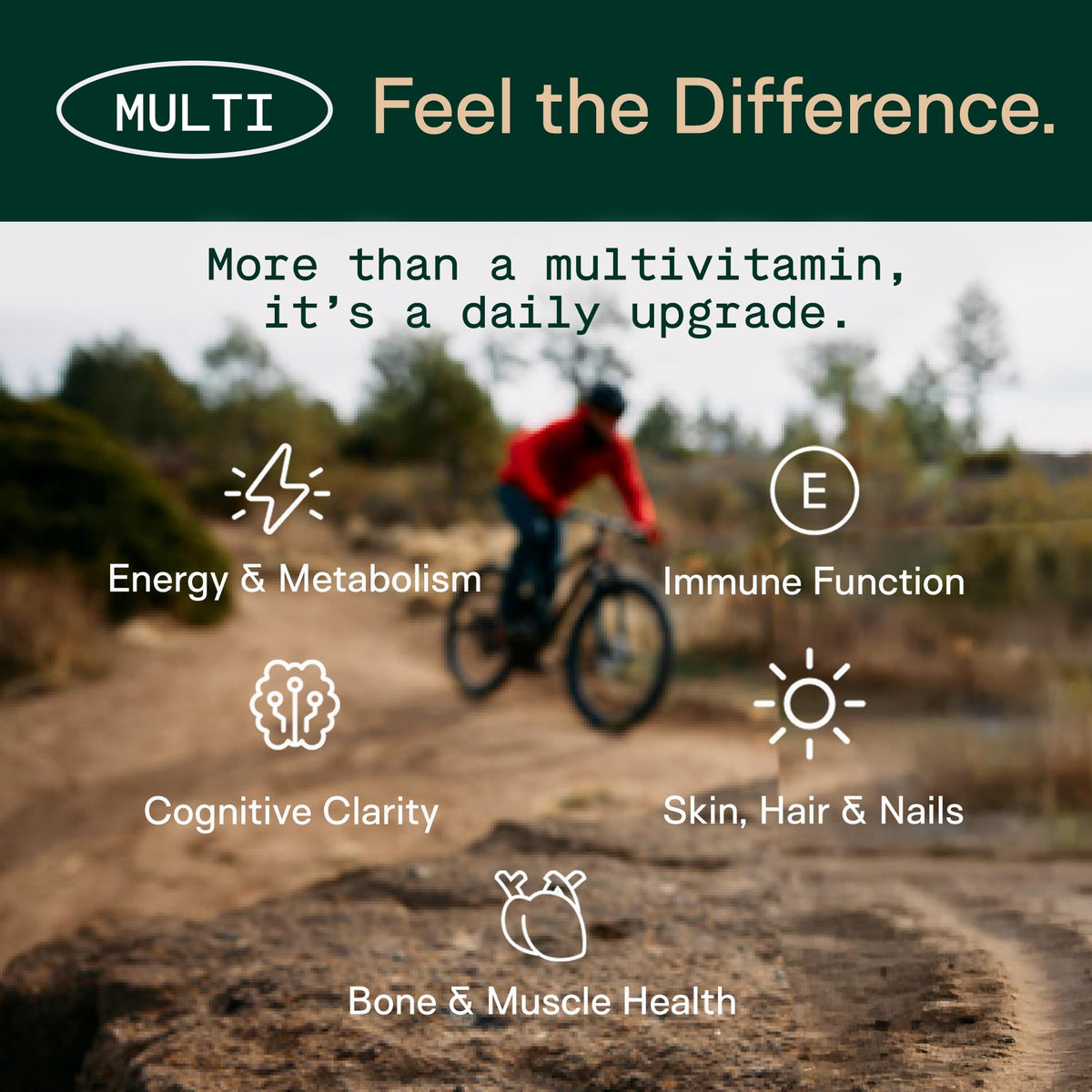 ADAPT NATURALS Multivitamines sur une table en bois
