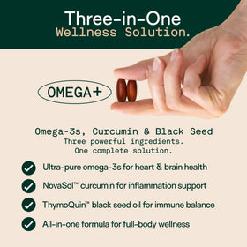 ADAPT NATURALS Omega 3 Huile de Poisson 1500mg, capsules dans un verre