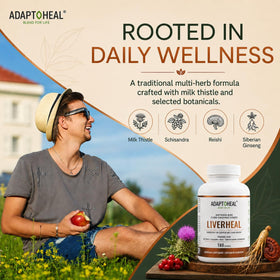 ADAPTOHEAL chardon-marie avec étiquettes des ingrédients