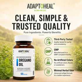 ADAPTOHEAL Huile d'Origan 4000mg gélules molles avec huile d'olive