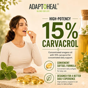 ADAPTOHEAL Huile d'Origan 4000mg gélules molles vue de côté