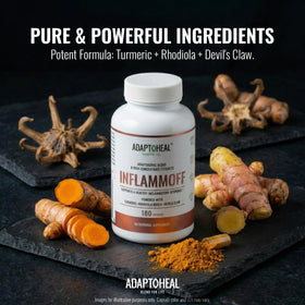 ADAPTOHEAL Inflammoff flacon ouvert avec capsules