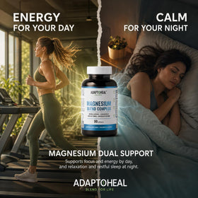 ADAPTOHEAL Magnésium capsules dans un verre d'eau