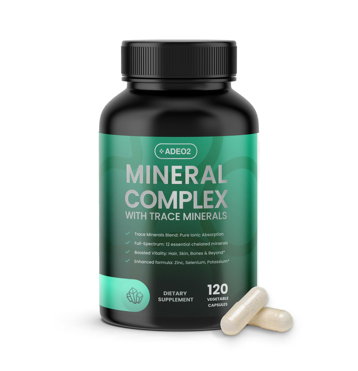 ADEO2 Complément Minéraux Trace 120 Capsules vue de face
