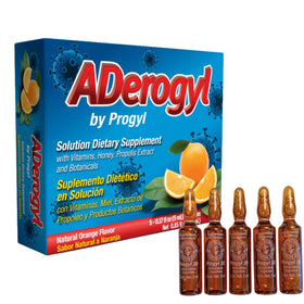 Aderogyl Complément Alimentaire Liquide 5 Ampoules 25ml vue de face