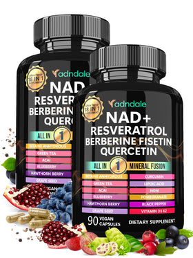 Adndale Liposomal NAD Complément Alimentaire 180 capsules vue de face