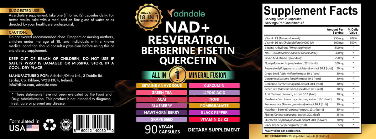 Adndale NAD+ Resvératrol dans un environnement naturel