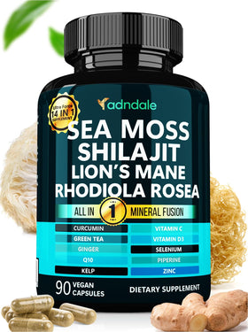 Adndale SeaMoss Shilajit Combo 90 capsules vue de face