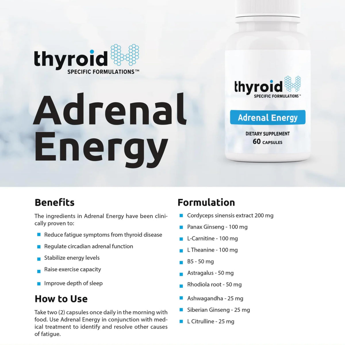 Adrenal Energy en ambiance sur une table avec d'autres compléments alimentaires