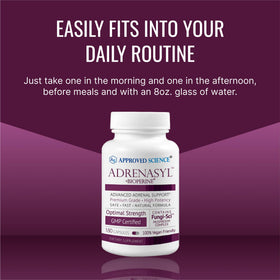 Adrenasyl d'Approved Science sur un fond neutre