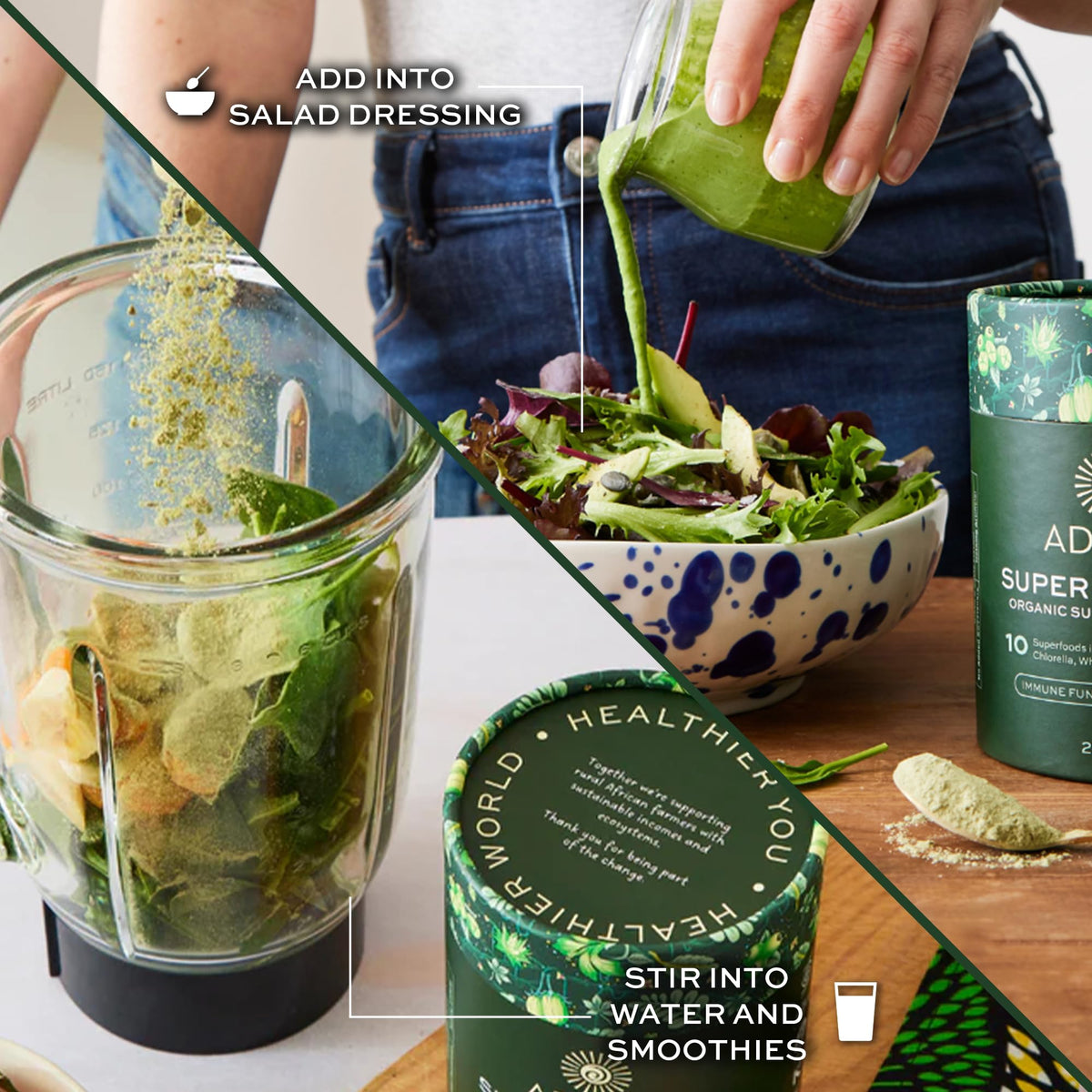 Aduna Mélange de Super Greens Bio 250g - vue arrière